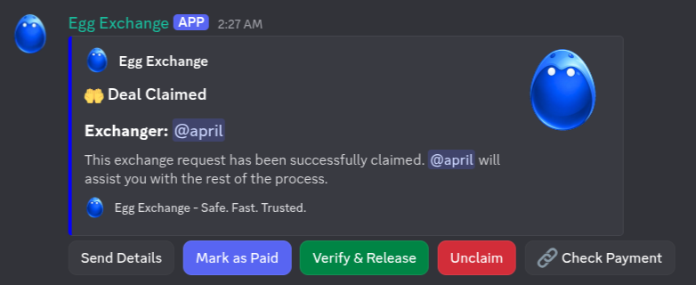 Deal Claimed Control Panel